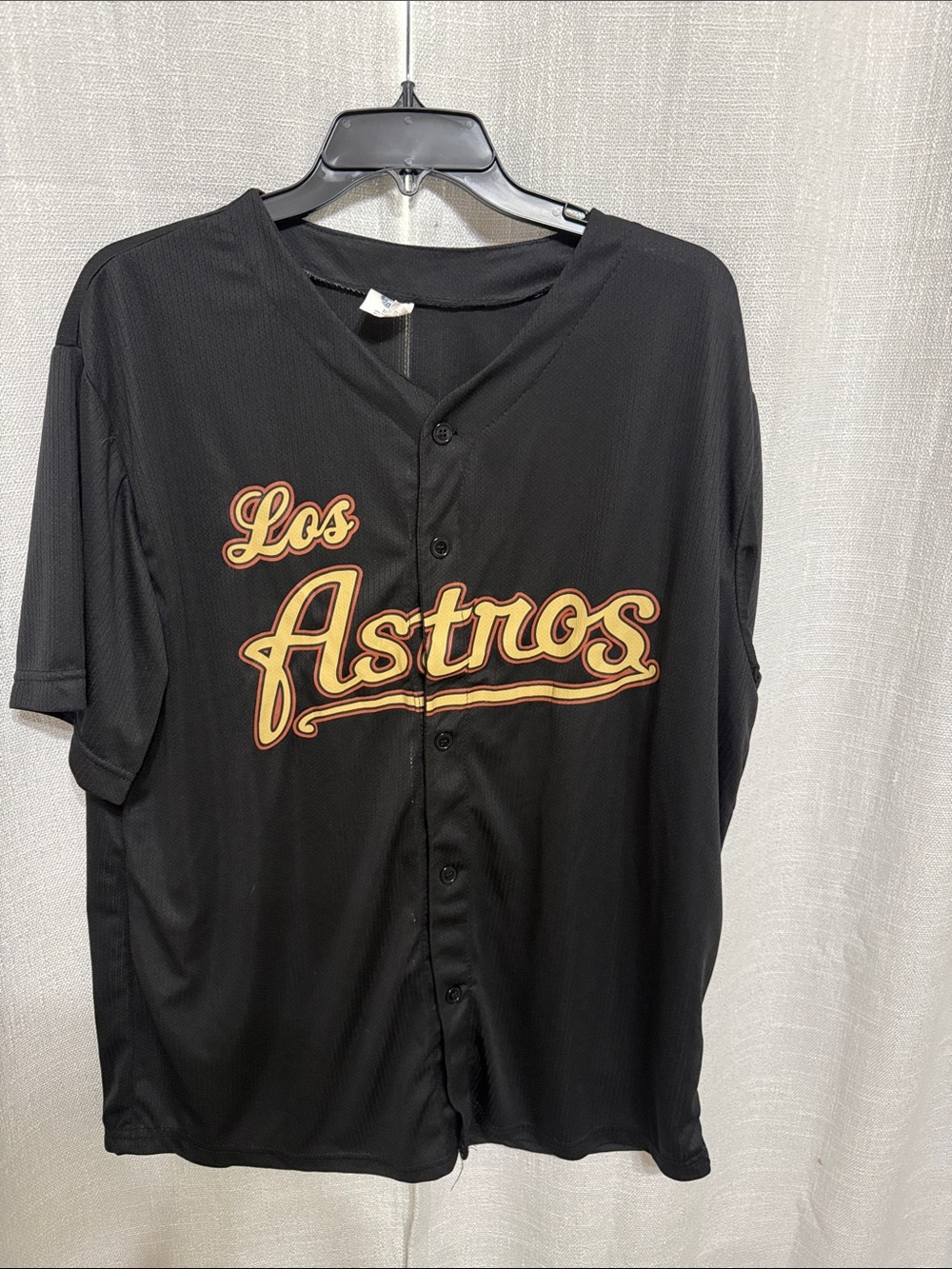 Houston Astros XL Black Los Astros Baseball Jersey nwot